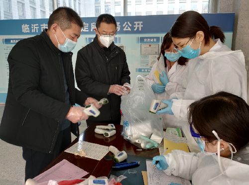 山东省临沂市检验检测中心开设疫情防控测温设备流动计量服务点，确保测温精准助力防疫工作